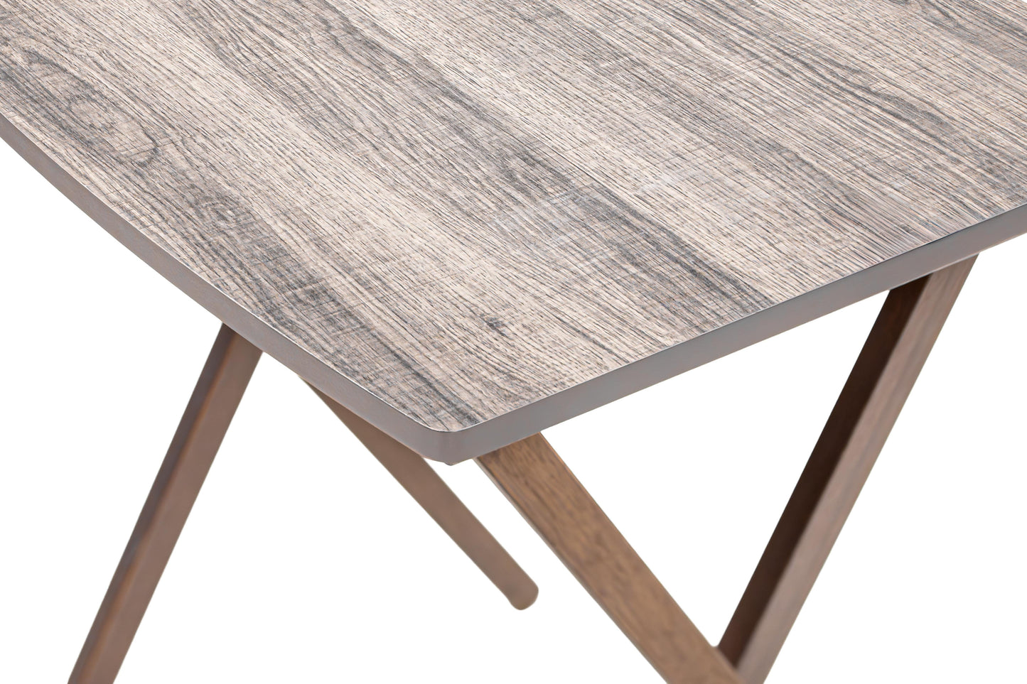 Modern Indoor Folding XL Oversized Tray Table in Rustic Gray L23.5 X W18 X H26 Inches.