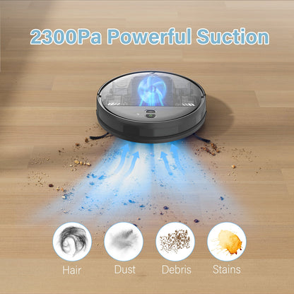 Robot Vacuum Cleaner and Mop Combo with App Wifi and Remote Control Robotic Vacuums, Black